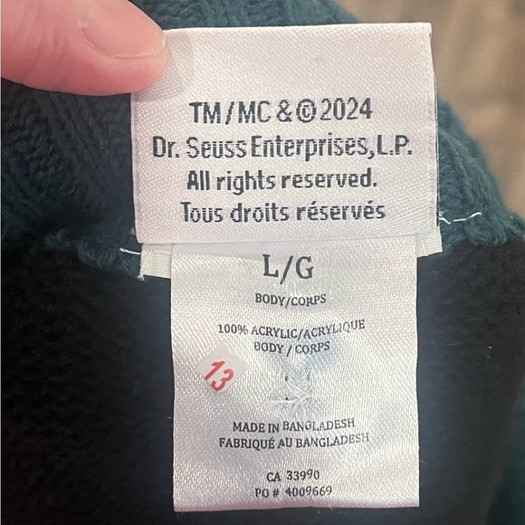 Kids Grinch Ugly Christmas Sweater L 2024 🎄Grow Your Heart 3 Sizes - Picture 7 of 8